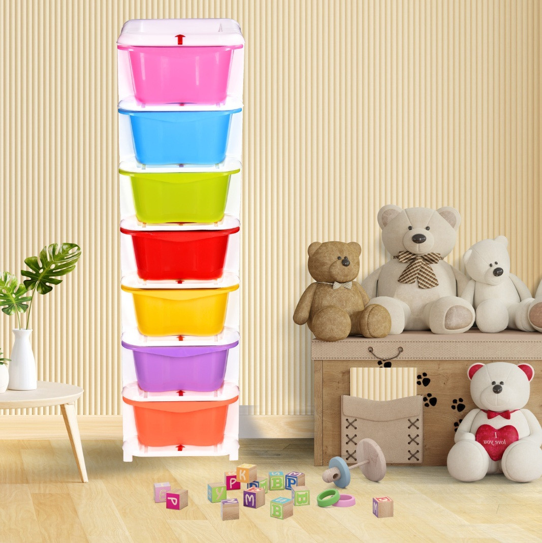 3d metro super store 7 Layer Multi-Purpose Modular Storage Drawer For Baby Gift Sets & Combo image 1