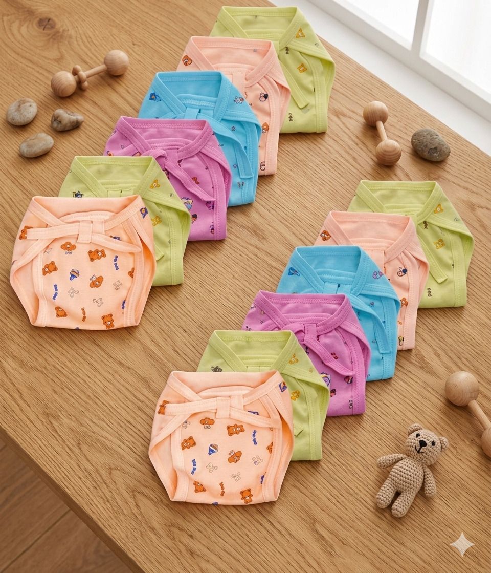 Cotton Baby Langots Pack of 12, U-Shape Nappies (0–6M)-image-46