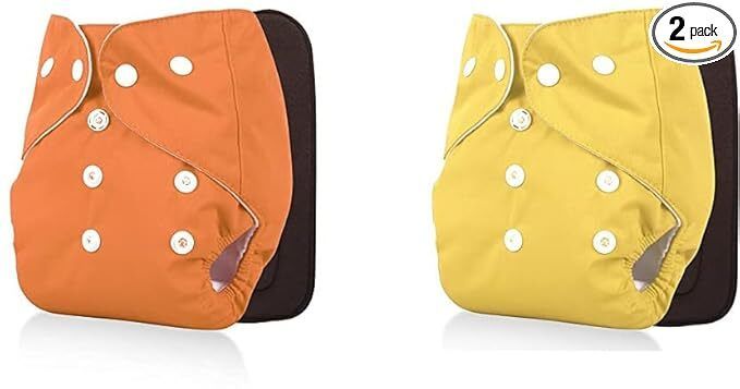 lapry Washable Reusable Adjustable Cloth Diaper Nappy For New Born (2 Diaper+2 Insert)-picture-25
