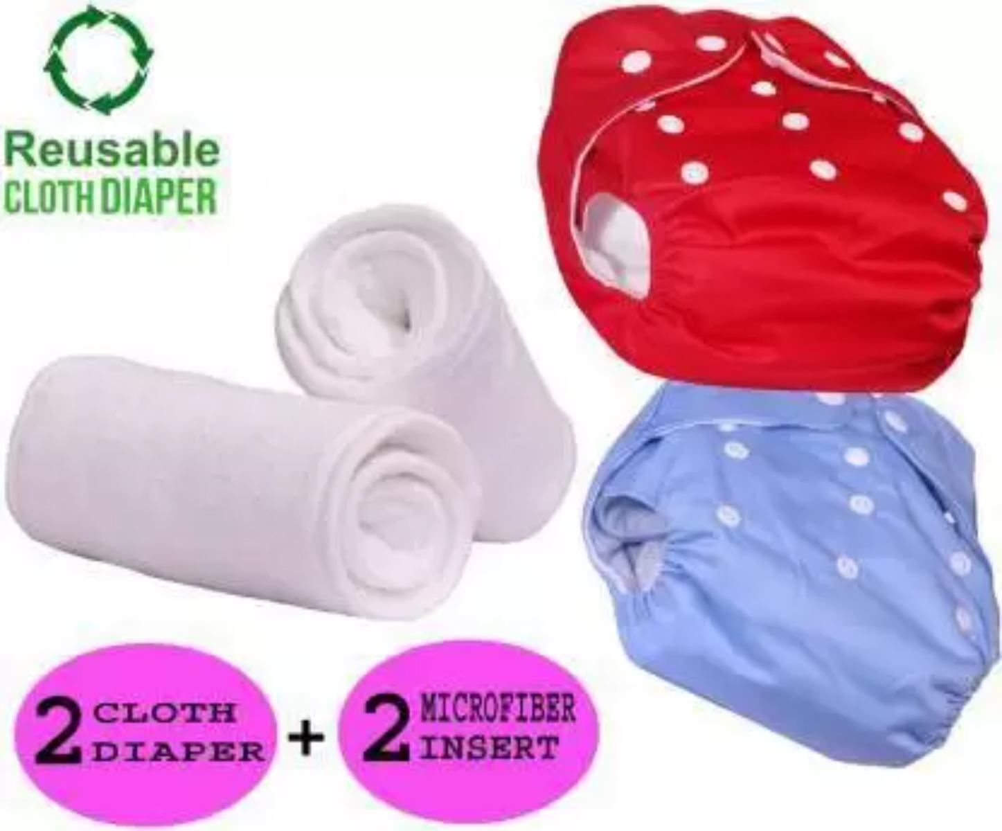 shukan Reusable Cloth Diapers + Insert Pad Washable 100% Absorption 0-3 yrs-picture-41