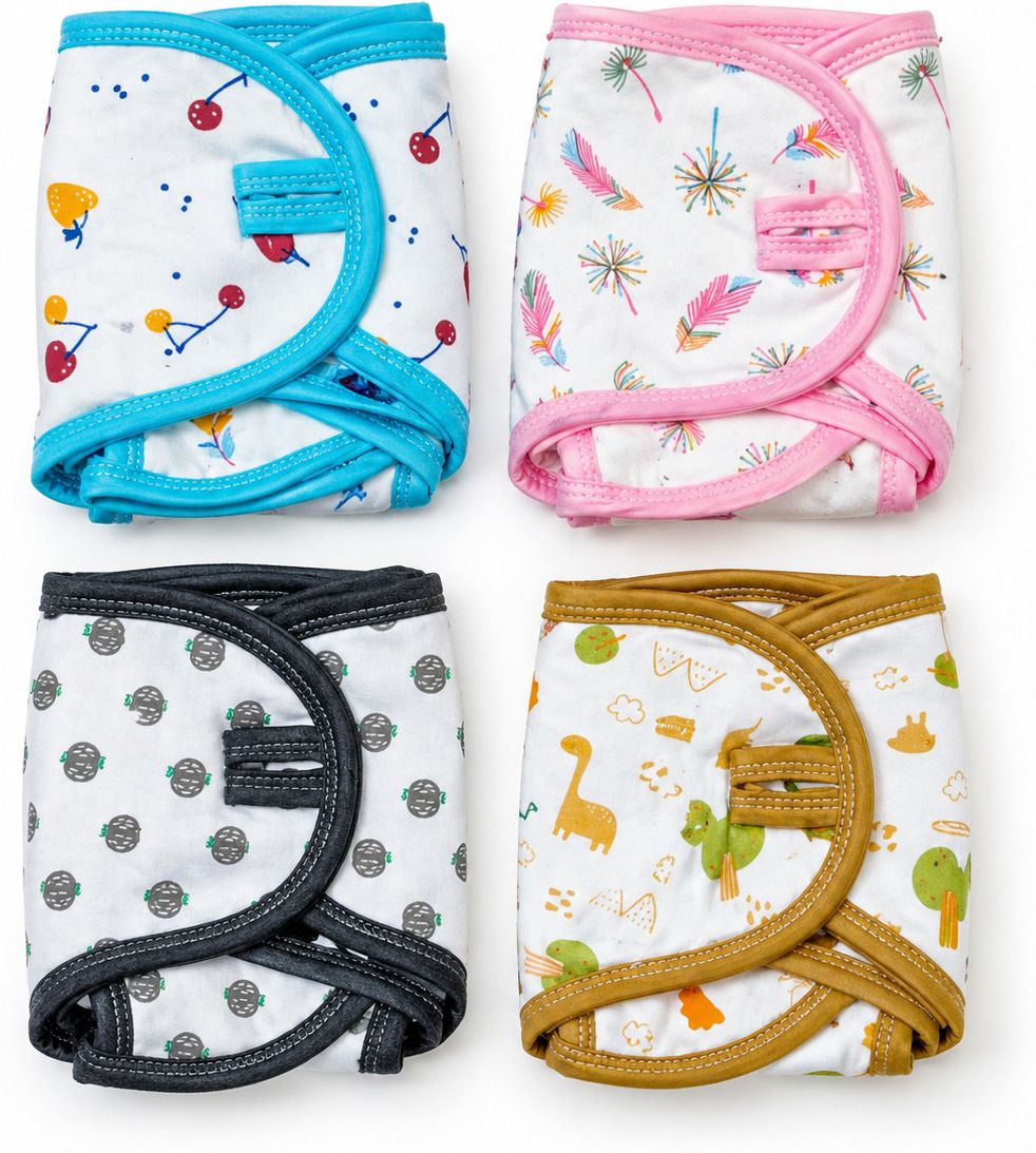 PremiumBabyLangot|HosieryCottonNappy|0-6 Monthsbaby(size-L)|Pack of 4-image-6