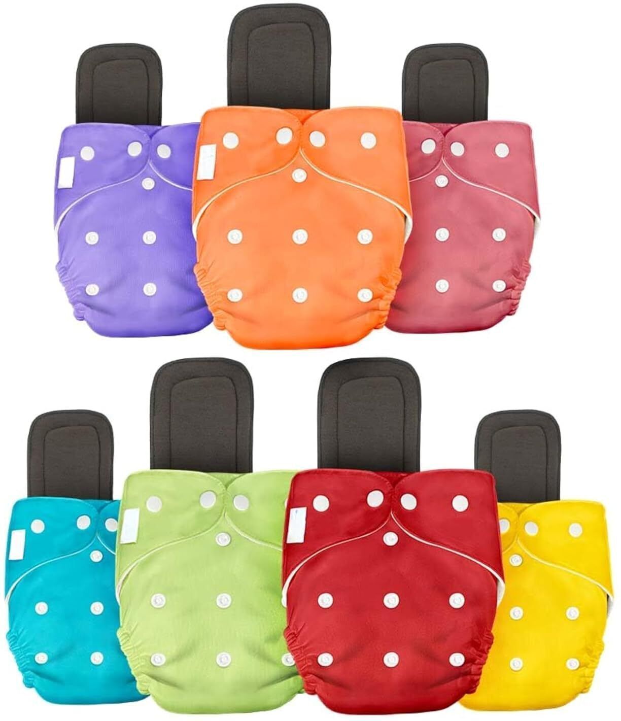 Reusable Baby 4 Cloth Diapers & 4 Insert Pads For 0 to 3 Years Leak Proof-image-45