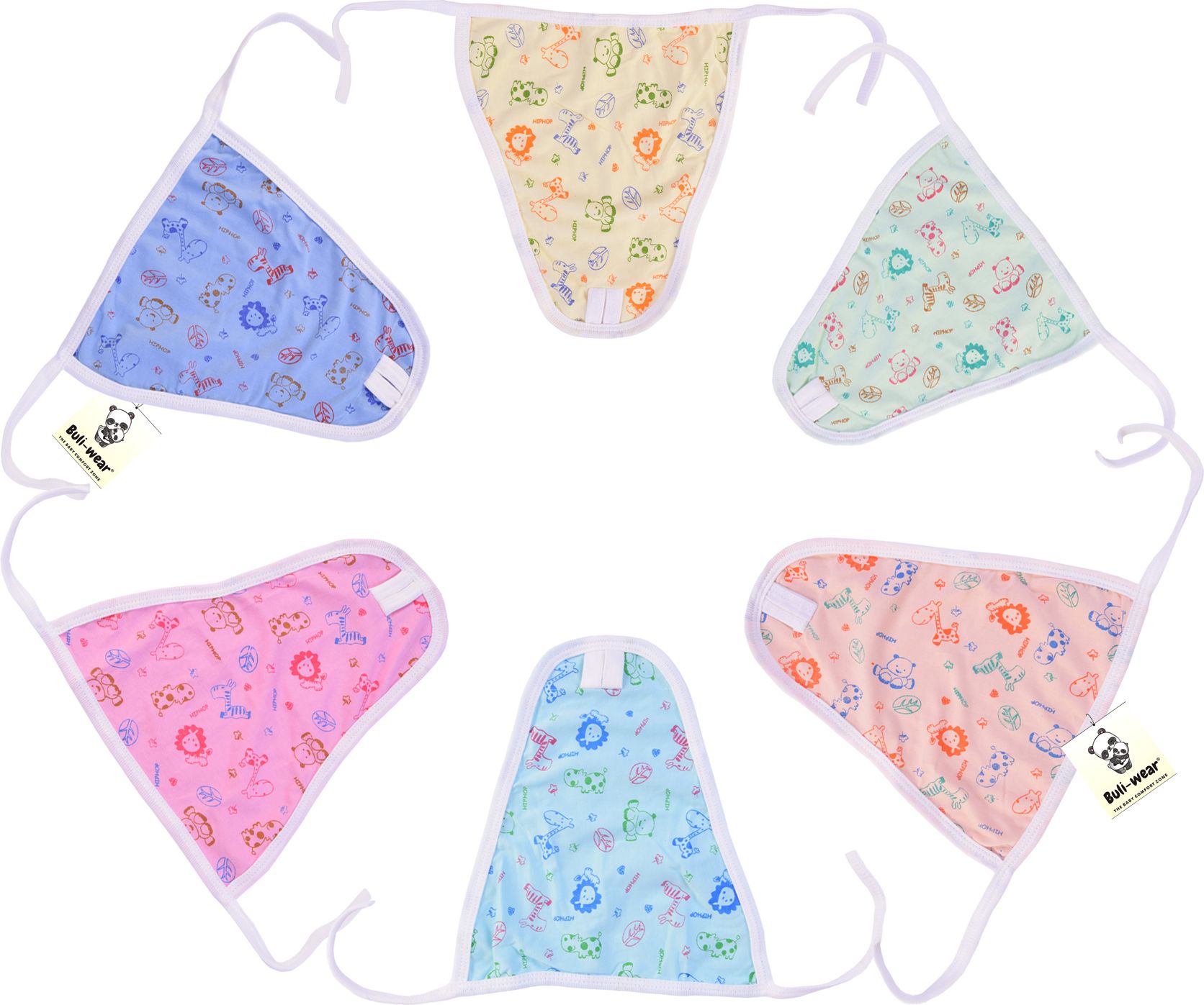 BULI-WEAR New Born Washable Reusable Hosiery Cotton Diapers (Multicolor)Pack of6-picture-22