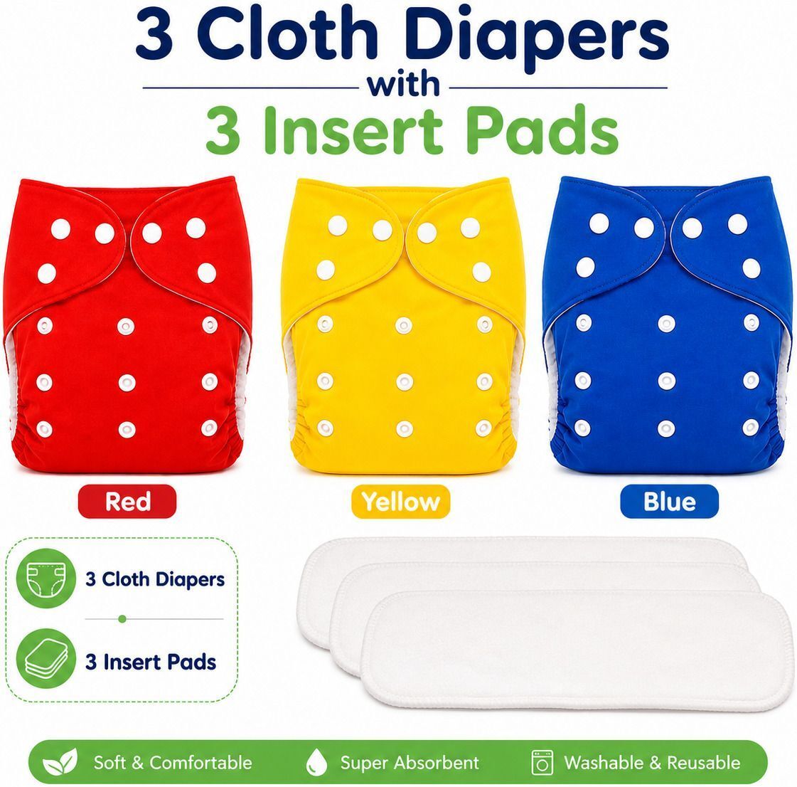 verma e cart Eco-Friendly Reusable Cloth Diaper for Newborn & Toddler Babies-picture-33