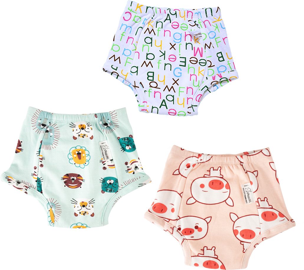 snugkins Potty Training Pants for Kids. 100% Cotton. Pack of 3 (Size 1, Fits 1-2 yrs)-picture-9