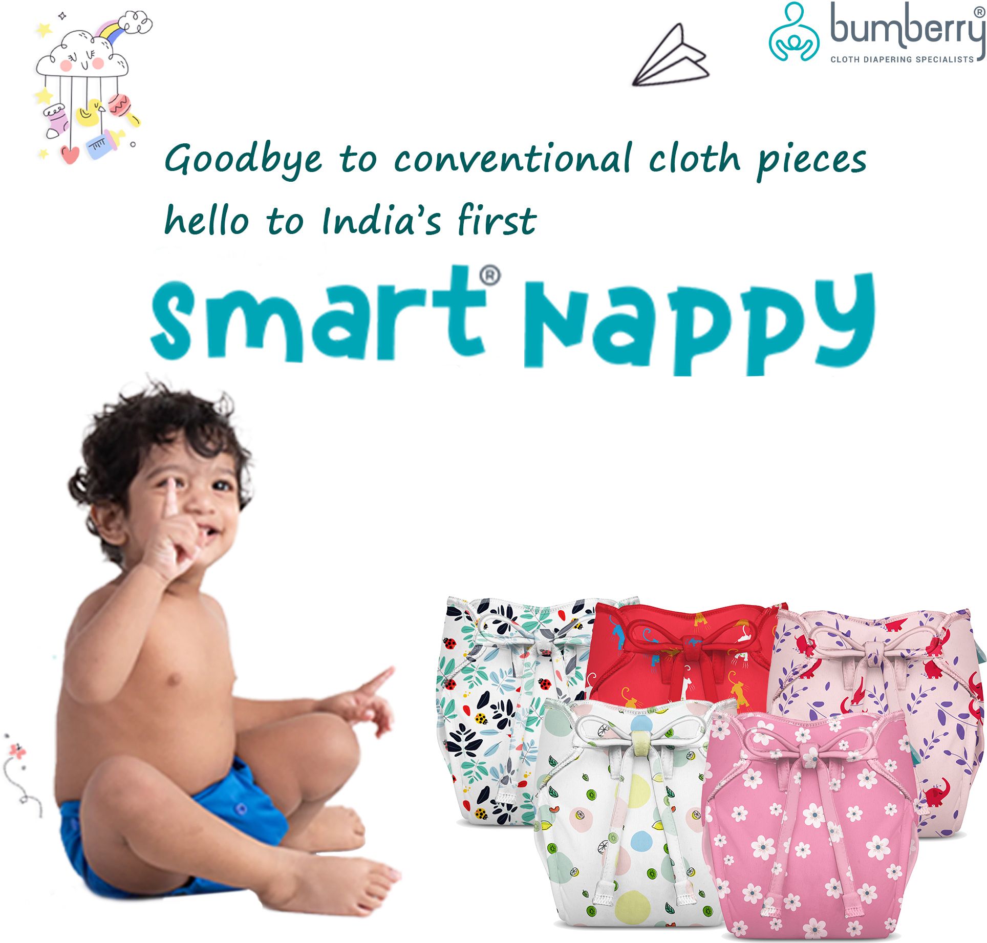 Baby Smart Nappy Reusable & Adjustable Cloth Diaper For Newborn (10-18 Months)-image-21