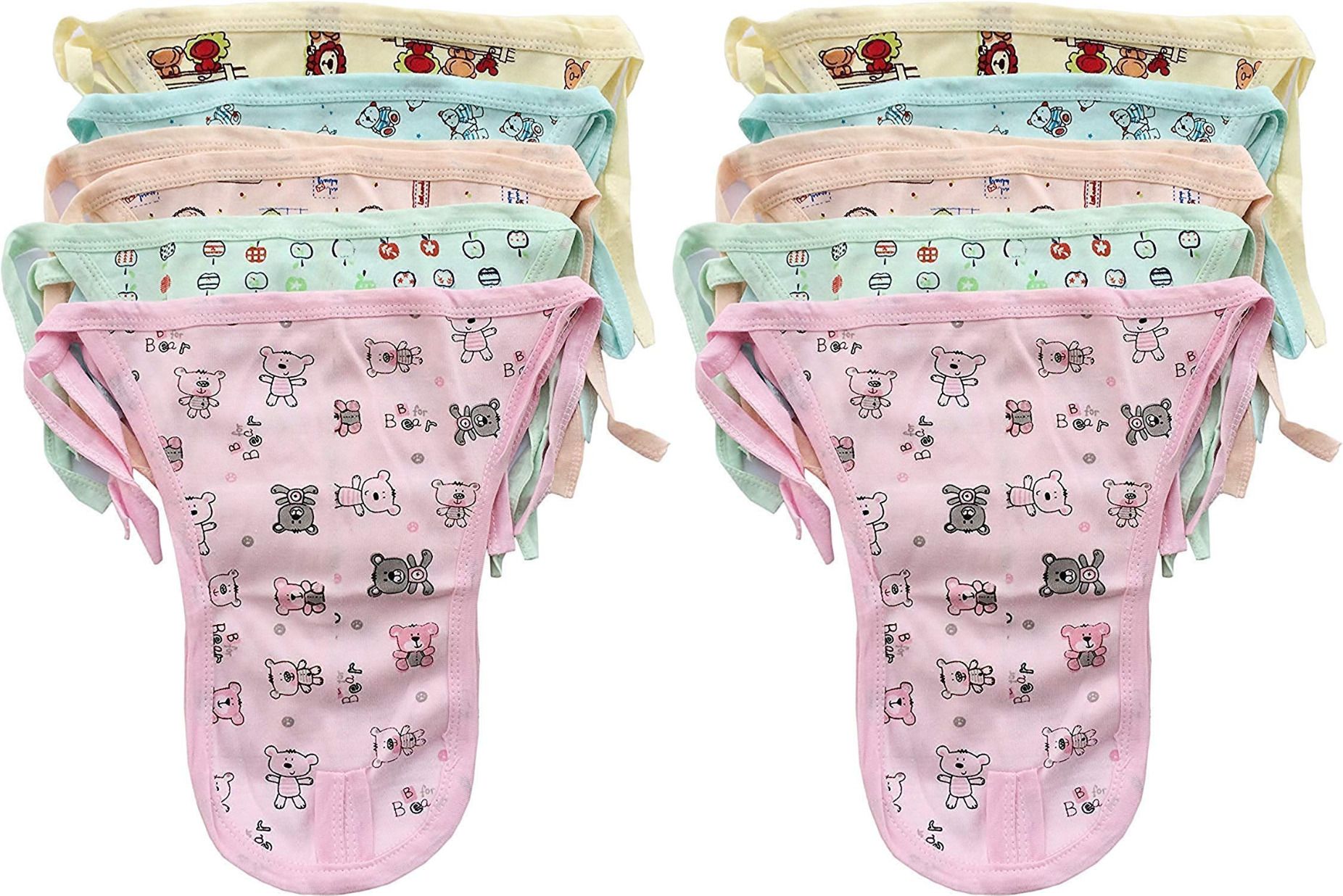 Cotton Cloth U Shape Nappy/Langot for New Born Baby (0-6 Months) Pack of 10-image-48