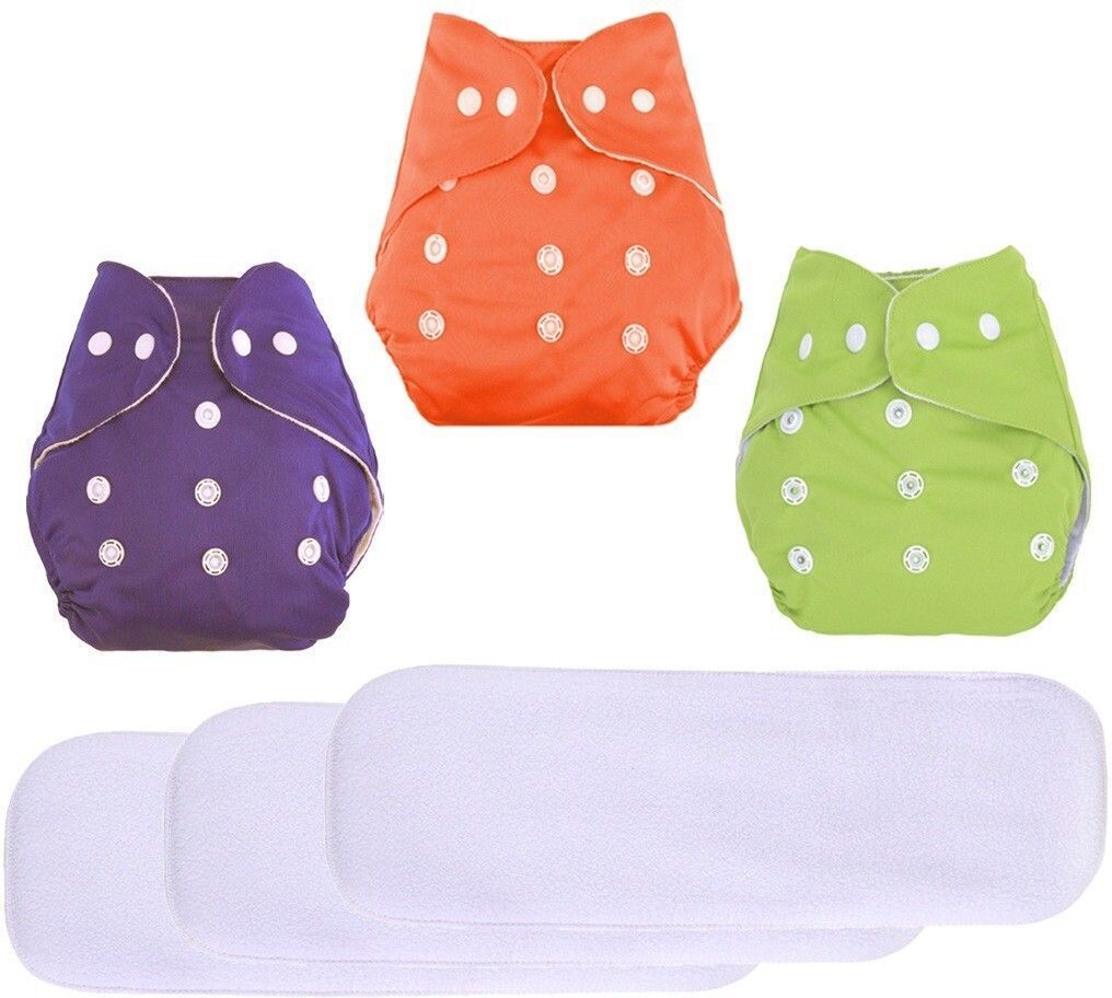 verma e cart All in One Washable Reusable Adjustable Cloth Diapers with 4 Layer Bamboo Charc-picture-18