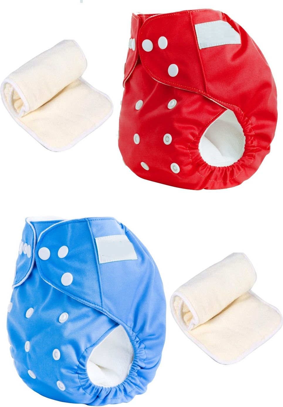 mopslik 2 Sets Baby Reusable Washable Cloth Diaper With Insert ( Blue Red )-picture-23
