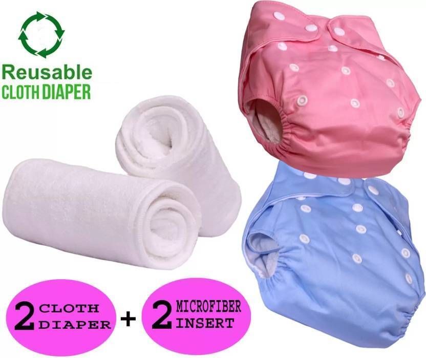 shukan Washable & Waterproof Nappy With Insert 2+2 Adjustable For Age 0 - 30 Months-picture-5