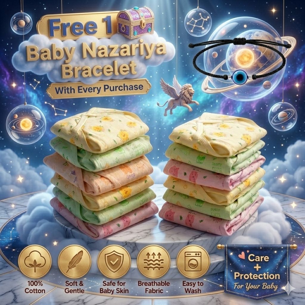 12 Skin-Friendly Baby Cotton Langots + Free Baby Nazariya Bracelet (0–6M)-image-4