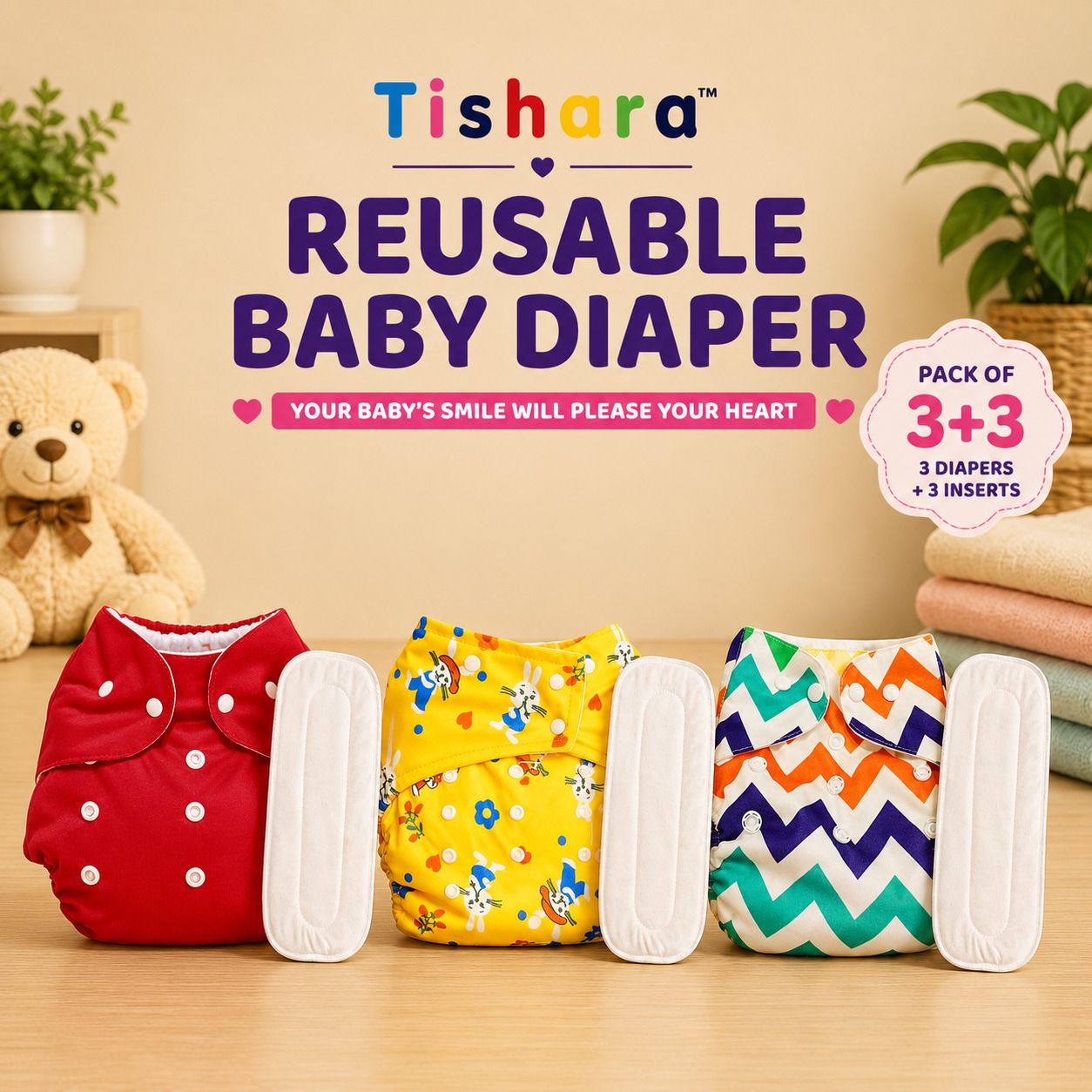 Cloth Diaper for Babies | Comfortable Baby Nappy 3M-3Y-image-35