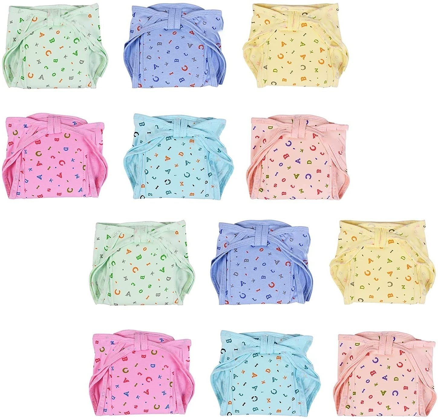 New Born Washable Reusable Hosiery Cotton Diapers/Nappy 0-6 Months
