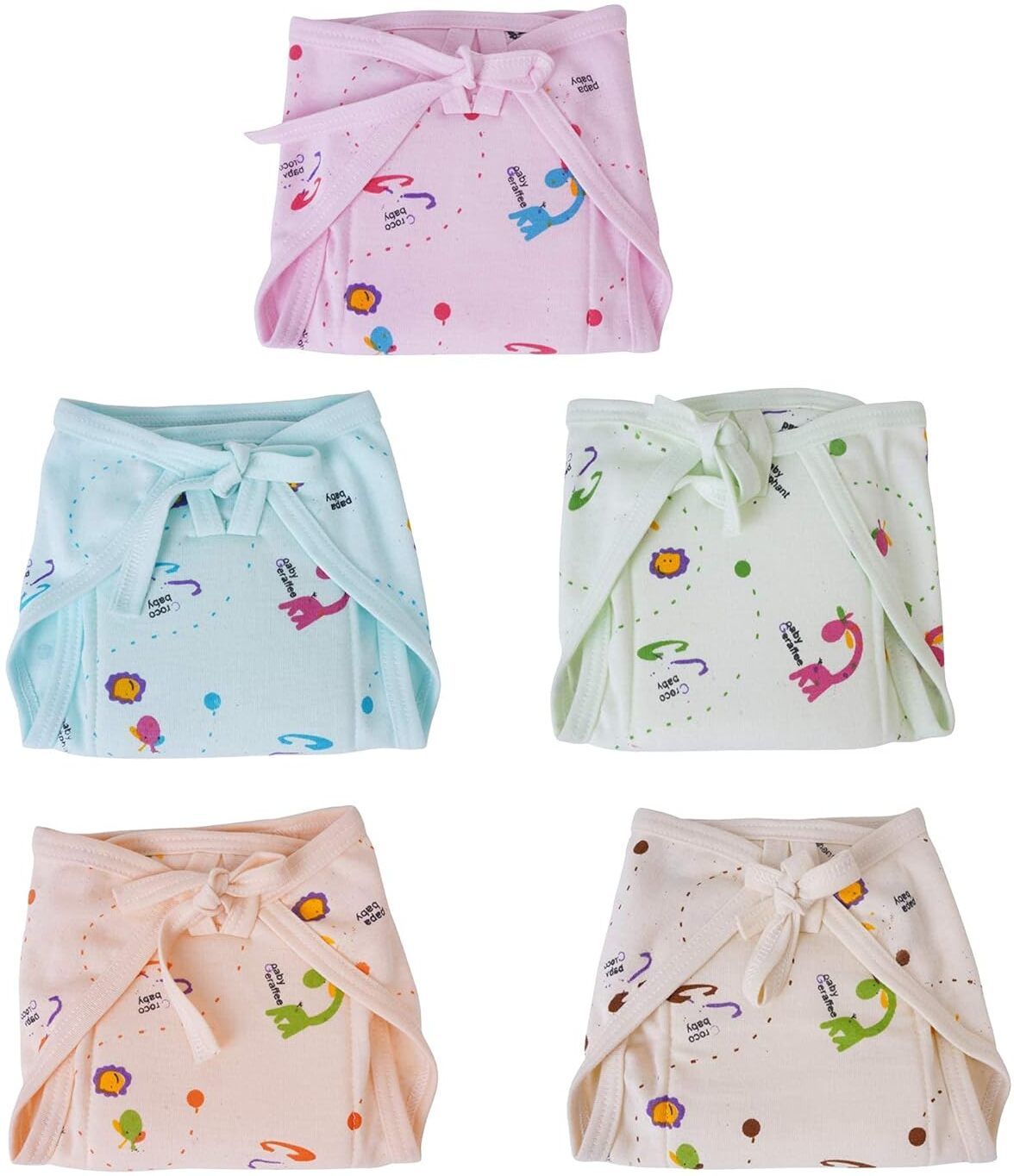 Small 0-3 Months Cotton Hosiery Washable & Reusable Adjustable Cloth Diaper