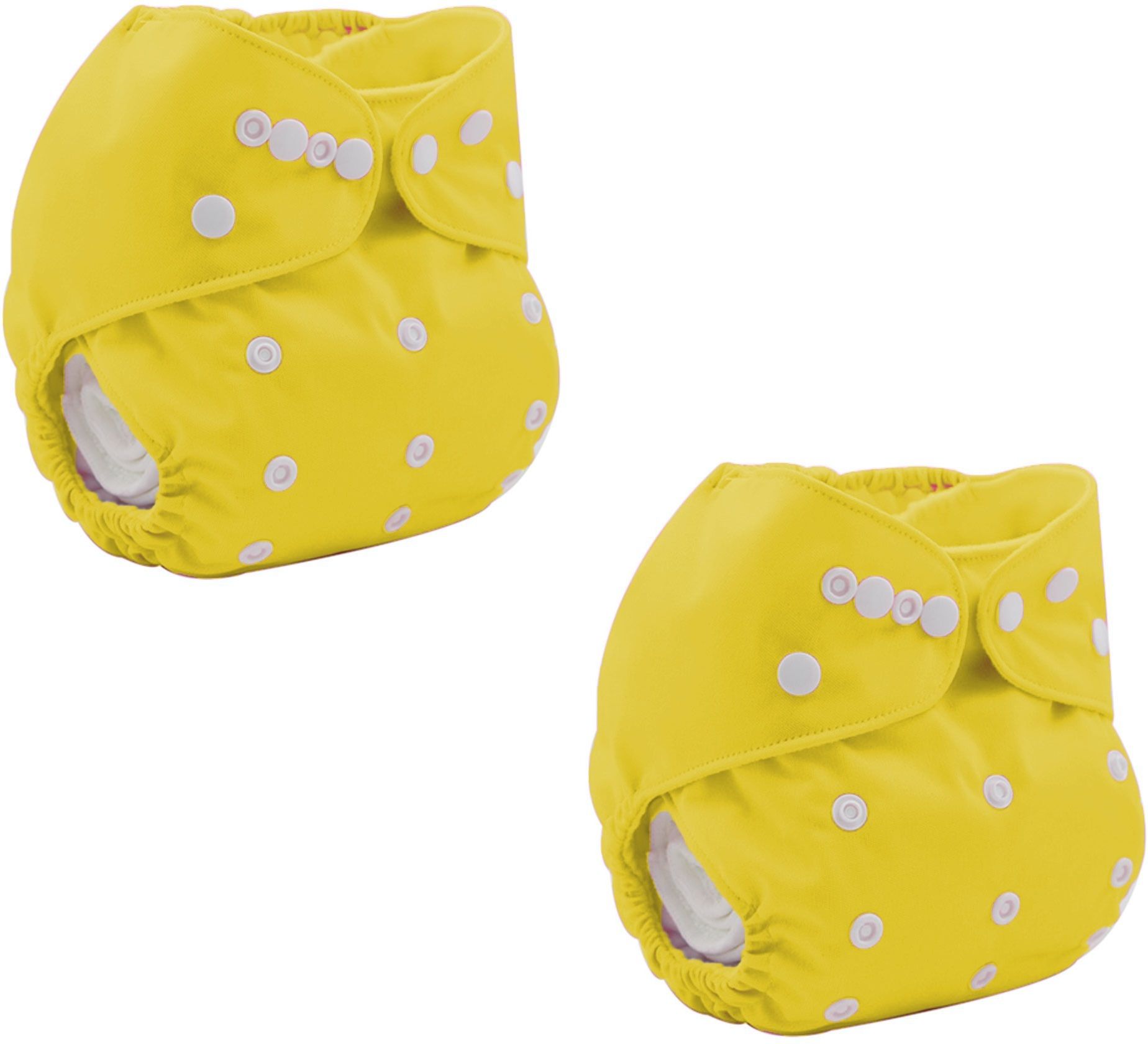 2 Pc Cloth Diaper Nappy Reusable Washable Diaper Yellow - No Insert-image-19