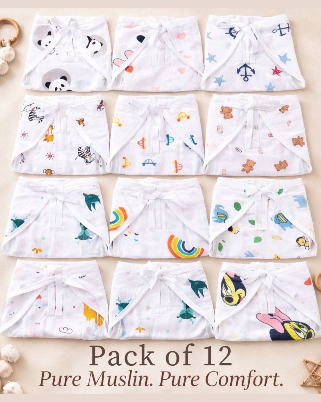 luvella Baby 100% Organic muslin Nappies-picture-27