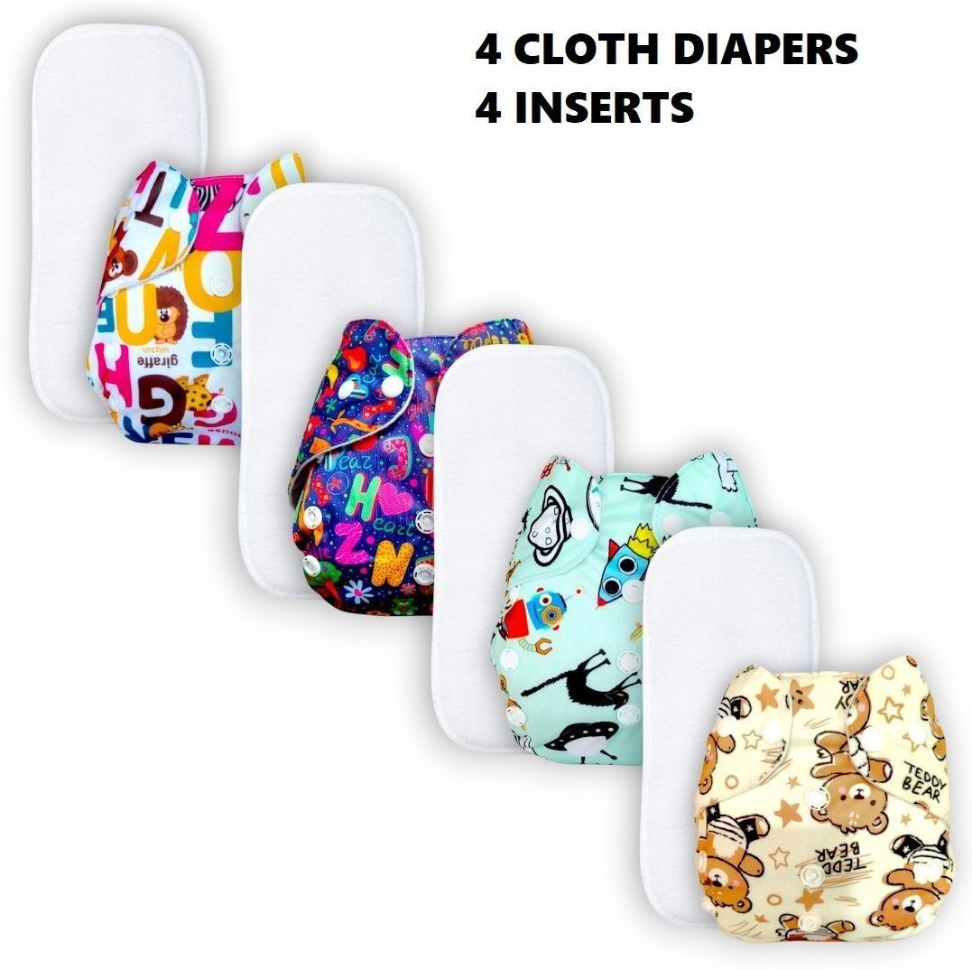 Adjustable Basic Reusable Cloth Diaper Ultra Absorbent Cotton-image-34