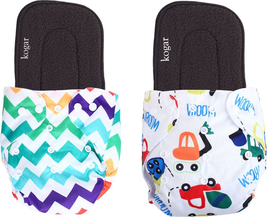 Print Reusable Cloth Diapers + Insert Pad Washable 100% Absorption 0-3 Yrs ZCF2-image-16