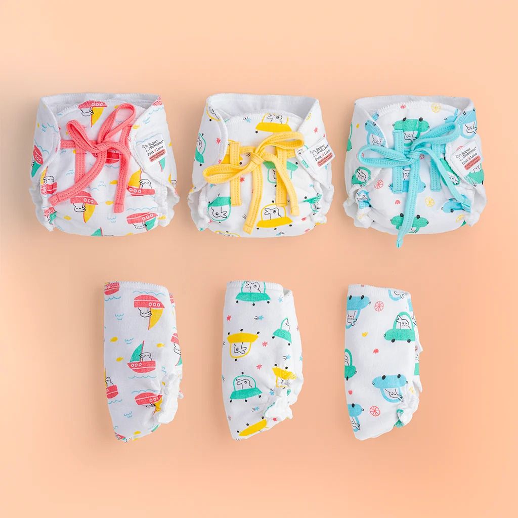 First Love Premium Muslin DryFeel Langot for Newborn Baby |0 - 9M|up to 5kg|6pcs-image-35