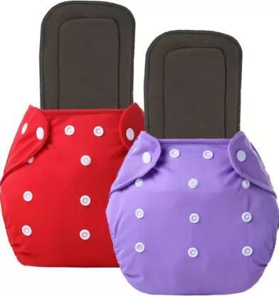 verma e cart BABY REUSABLE WASHABLE POCKET CLOTH BUTTON DAIPER WITH INSERT PACK OF 4-picture-29