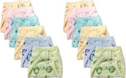 New Born Baby Cotton Premium Quality V Shape Nappies, Nadi , Langot Washable Reusable Cotton Diaper Nappy Baby Cozy Wear pack of 12 pcs-image-38