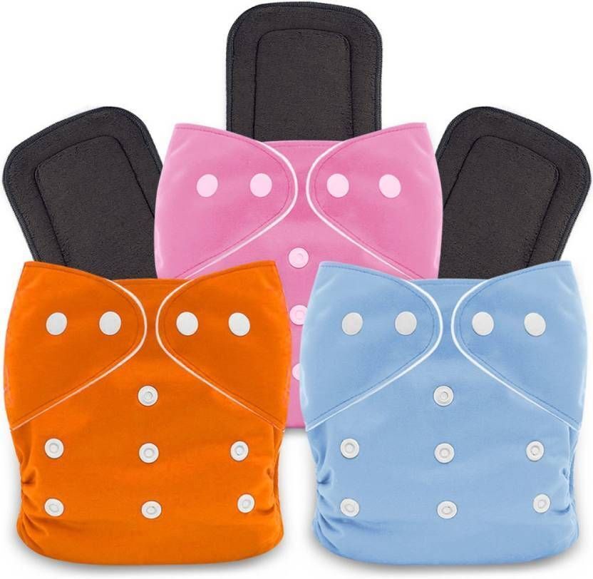 classy culture Reusable Baby 3 Cloth Diapers & 3 Insert Pads For 0 to 3 Years Leak Proof-picture-12