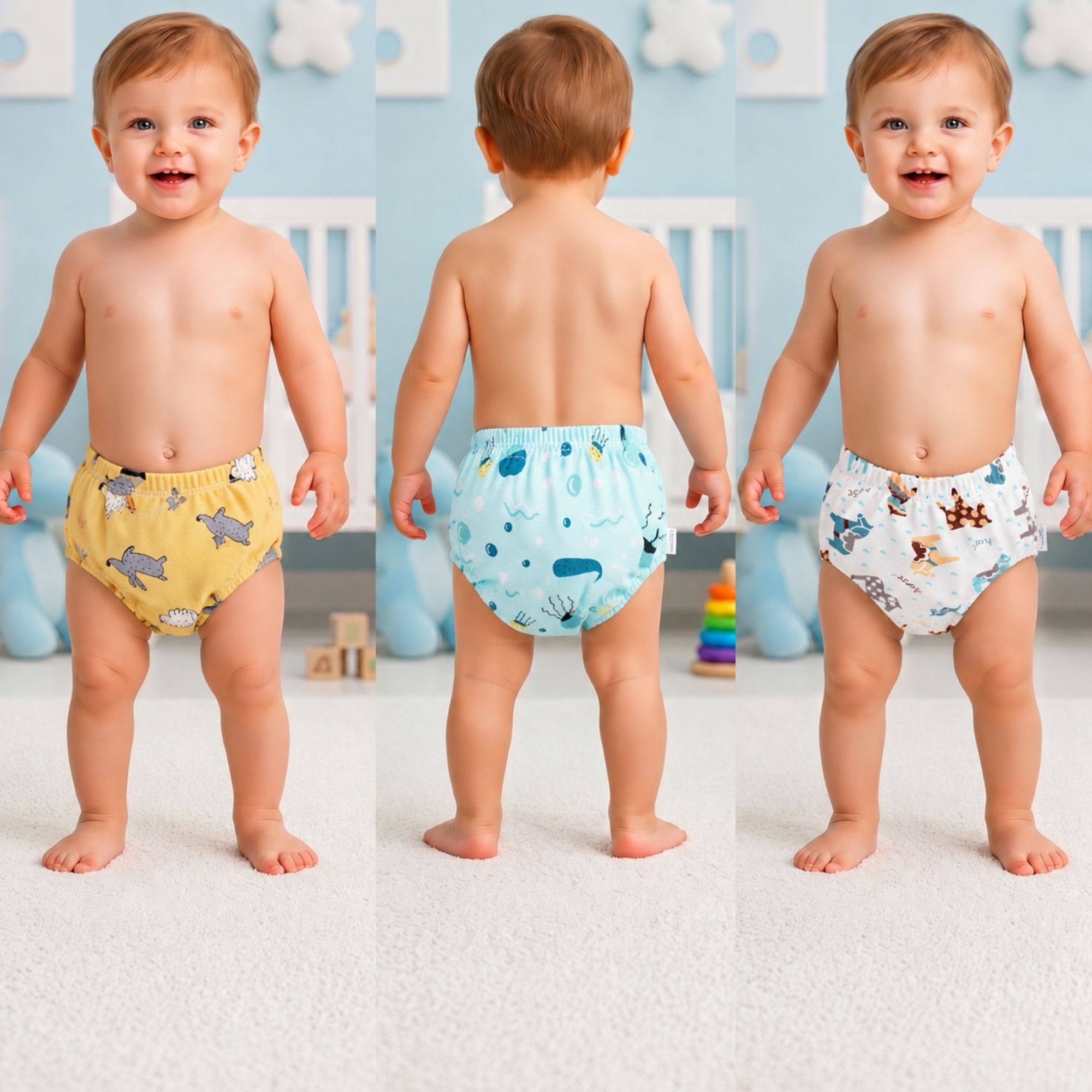 bembika Reusable Potty Training Pants for Babies (L| 18-24Month Print) (Pack of 2)-picture-30