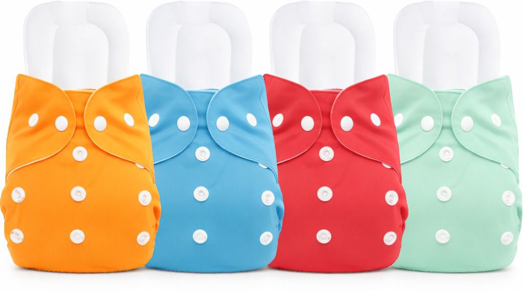 Baby Cloth Diaper Pack with Inserts | High Absorbency (Pack of 04)-image-2
