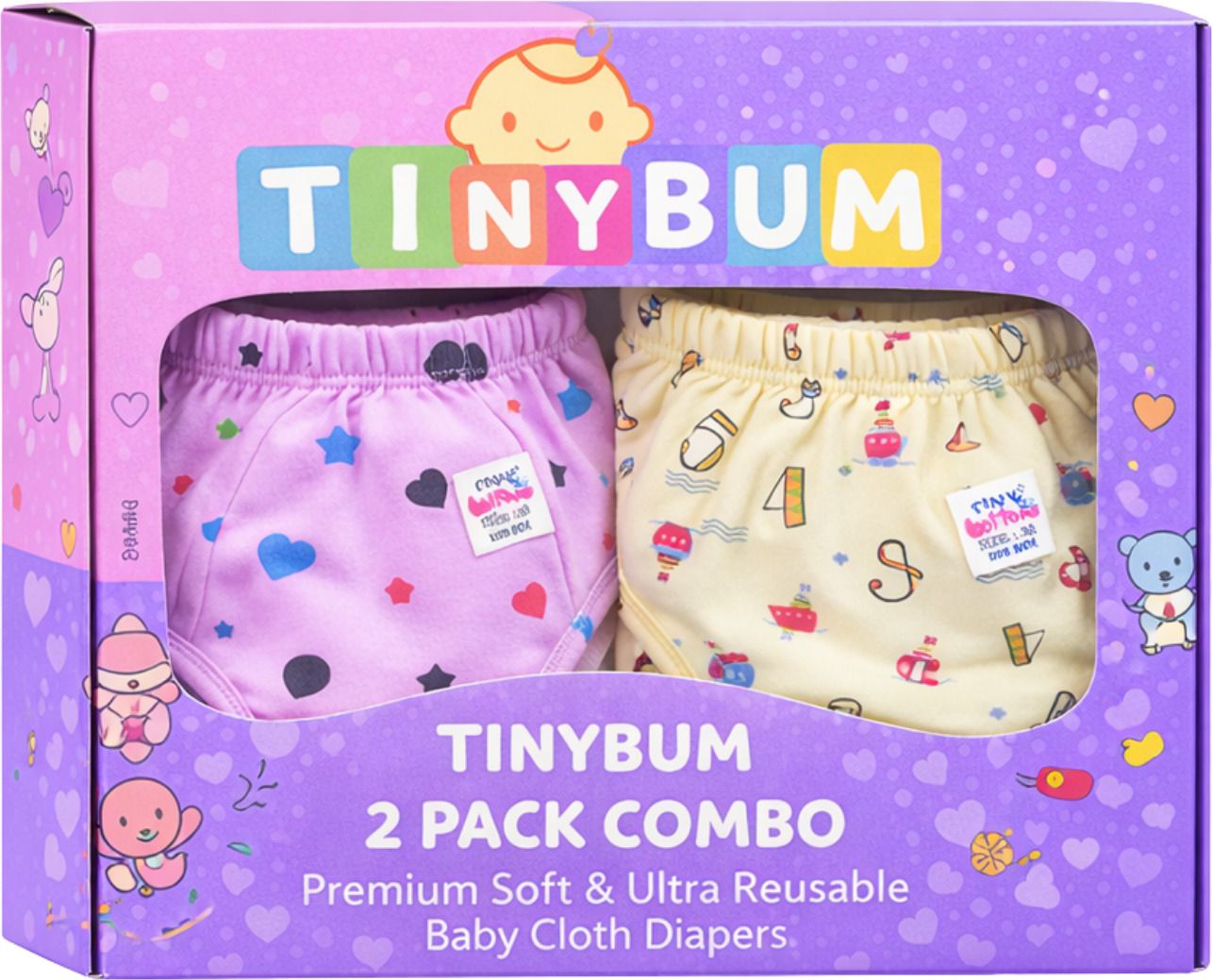 tinybum Reusable Training Underwear |18–36M|2PCS|Padded Pants|Mixed Colours-picture-28