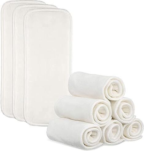 High Absorbent Cloth Diaper Pad Inserts Pack of 5 | Washable Reusable Pads-image-7