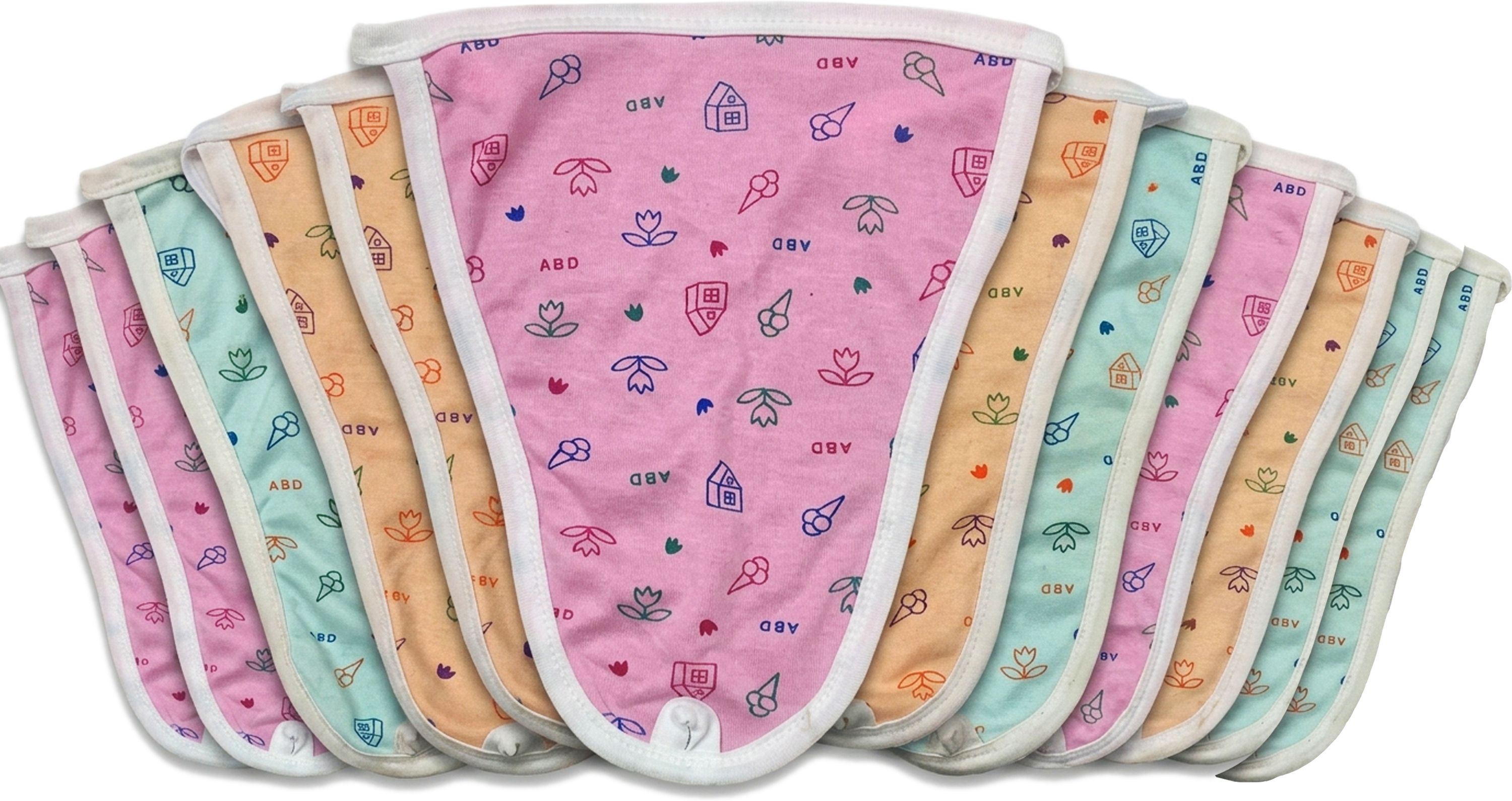 Set of 12 Newborn Langot | Superior Quality 2 Layer Cotton Washable Baby Nappies-image-15