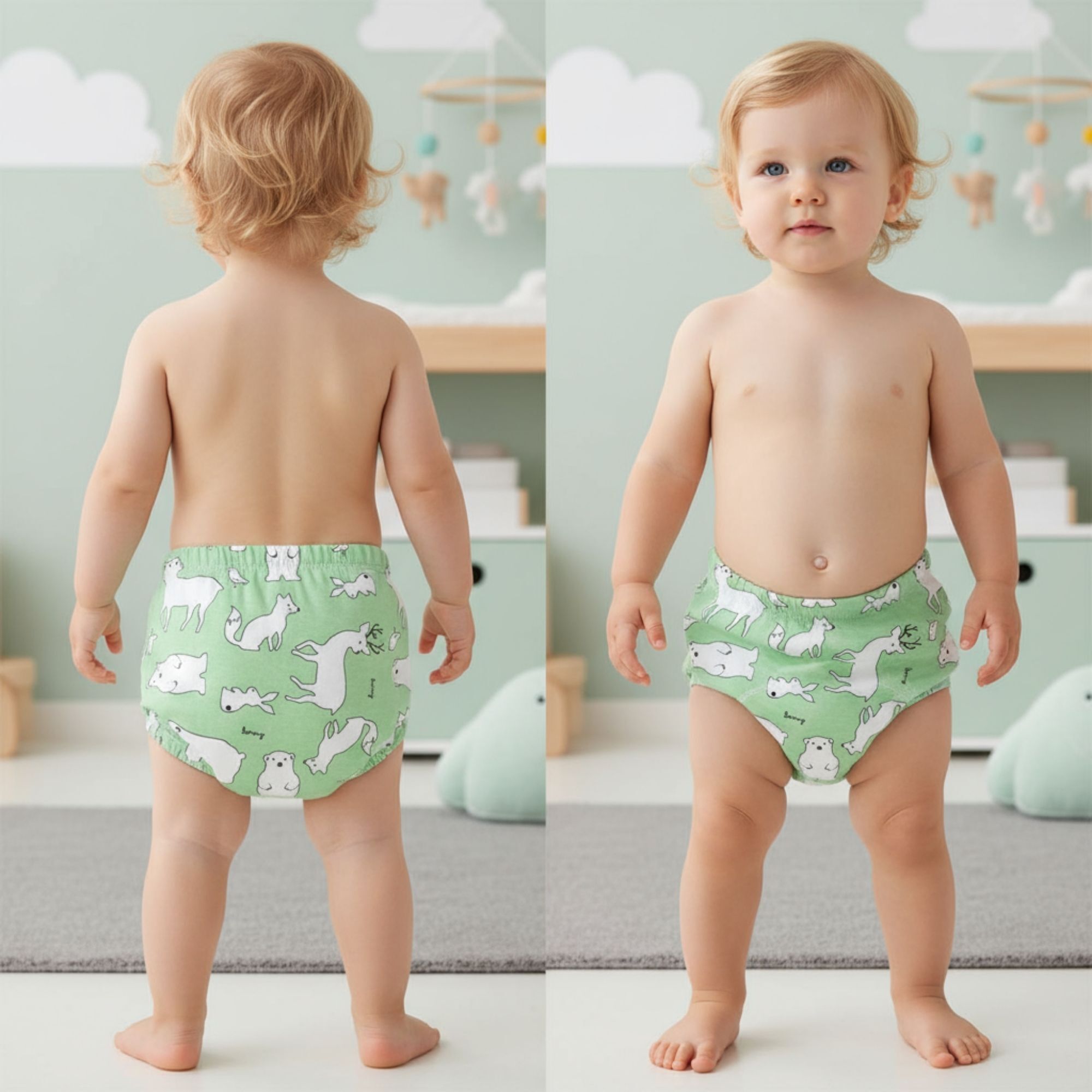 bembika Baby Training Pant Cotton Padding for DryFeel Reusable Leakproof Training Pants-picture-30