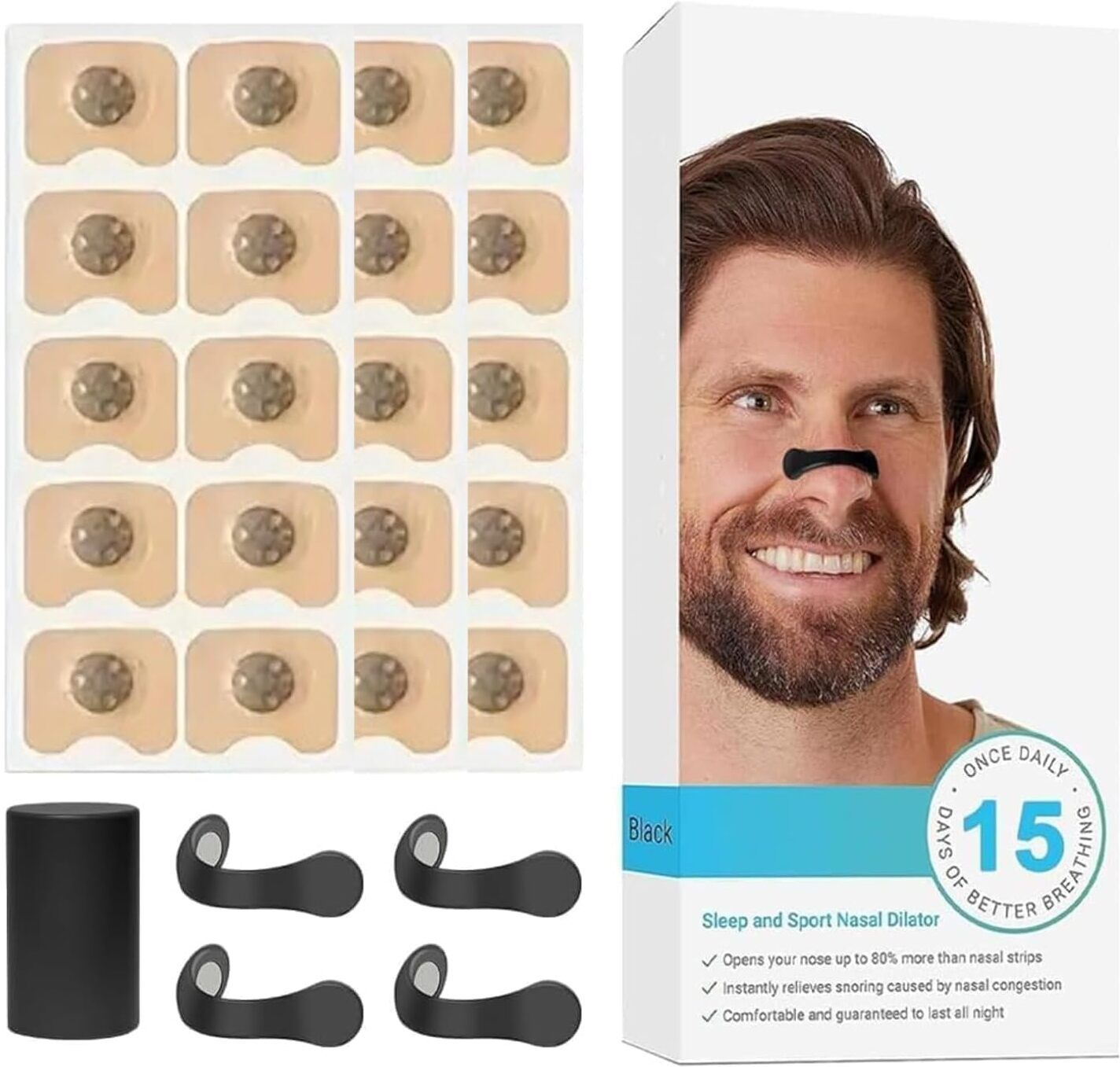 technoway Magnetic Nose Strips for Breathing | Snoring Stopper for Men | Nasal Strips Nose Shaper-picture-8