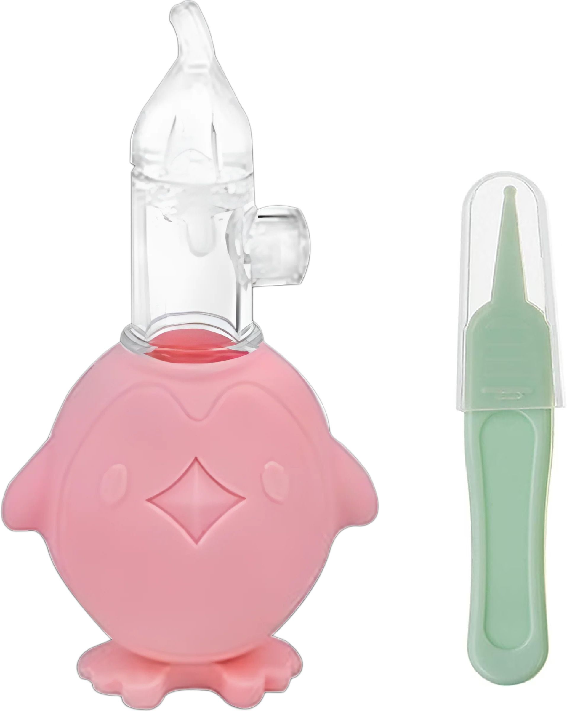Penguin Manual Nasal Aspirator & Soft-Tip Baby Nose Cleaning Tweezer Set (4) Manual Nasal Aspirator-image-46