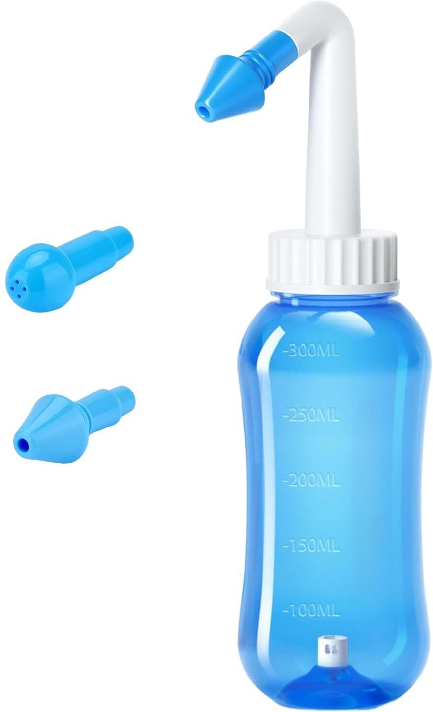 300ML Waterpulse Nasal Wash Bottle, Nose Wash Cleaner Pressure Manual Nasal Aspirator-image-4