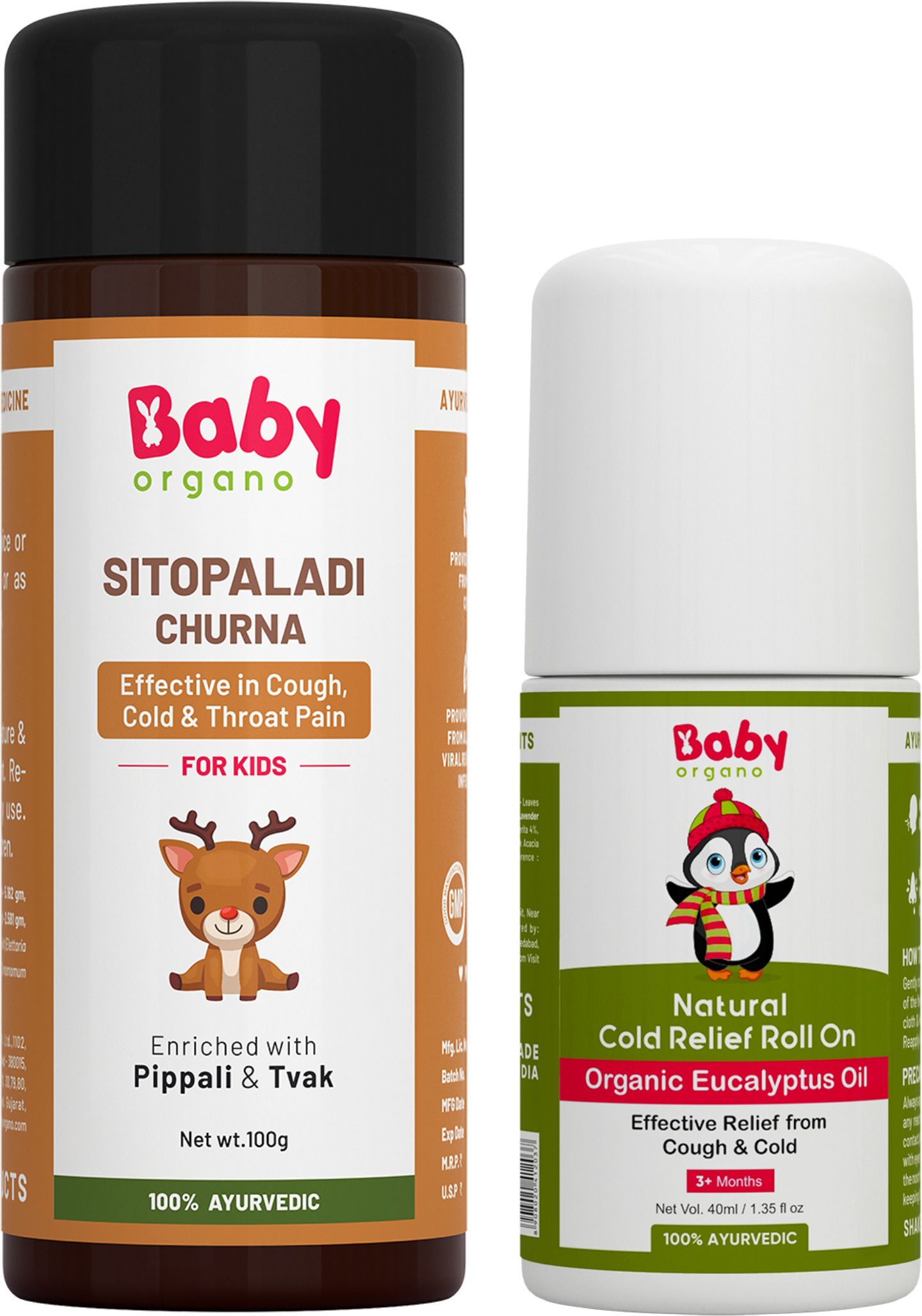 babyorgano Ayurvedic Natural Sitopaladi Churna & Cold Relief Roll On for Kids Cough & Cold Manual Nasal Aspirator-picture-11