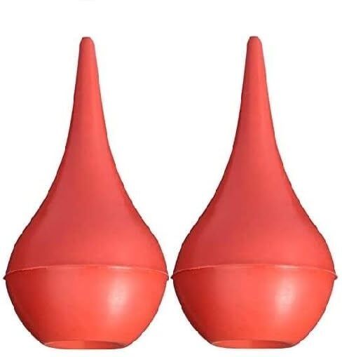 Mucus Bulb Set of 2, Soft Rubber Tip, Waterproof Suction Bulbs, Red Manual Nasal Aspirator-image-21