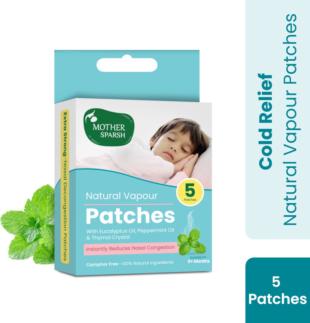 Natural Vapour Patches For Kids, Quick Relief from Runny Nose & Nasal Congestion Manual Nasal Aspirator
