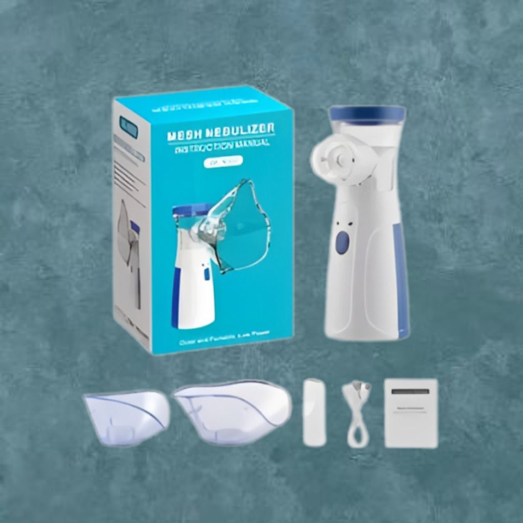 Travel Compact Respiratory Care Nebulizer Machine Pack of 5 Battery Operated Nasal Aspirator-image-42
