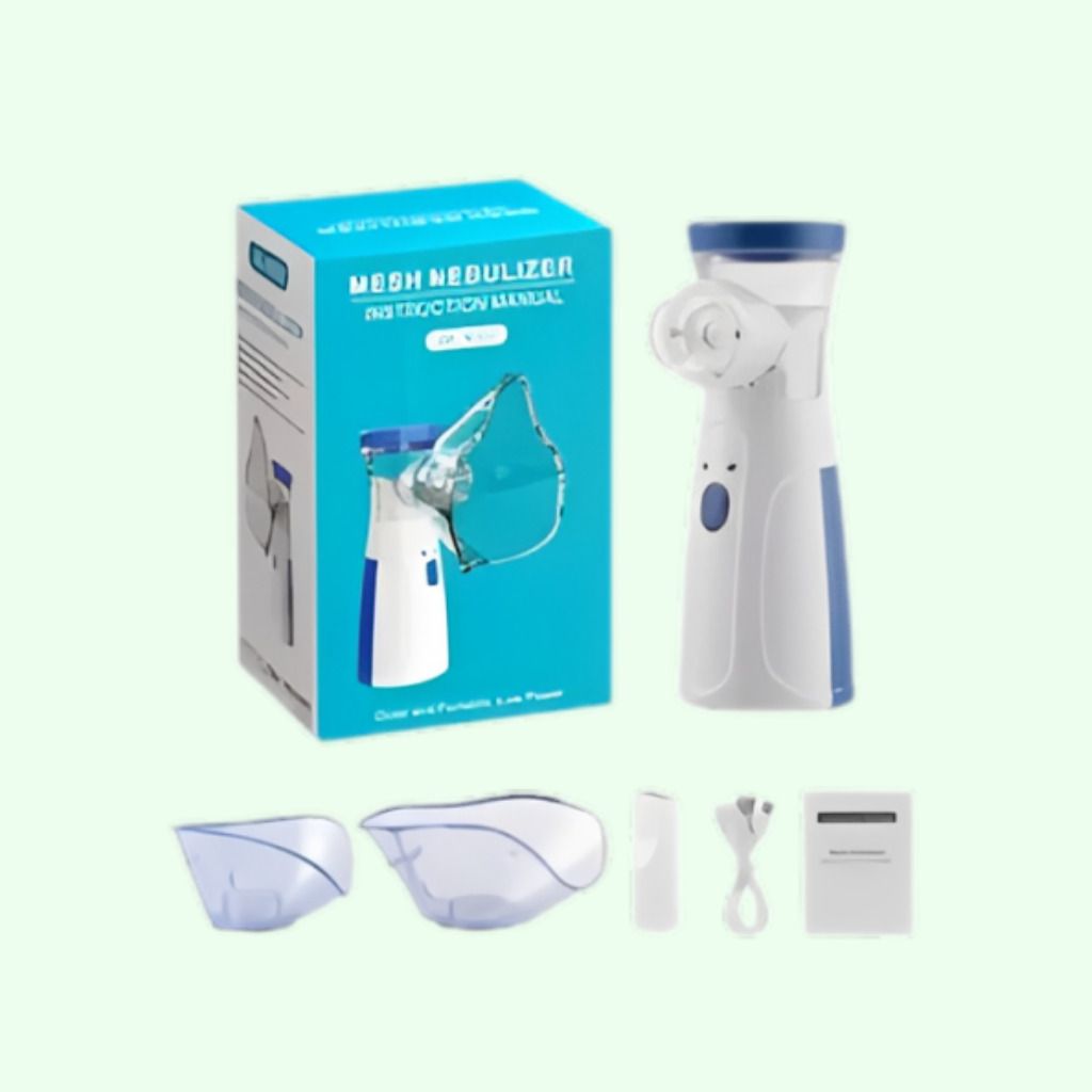Portable Medical Mist Therapy Nebulizer Pack of 5 Battery Operated Nasal Aspirator-image-37
