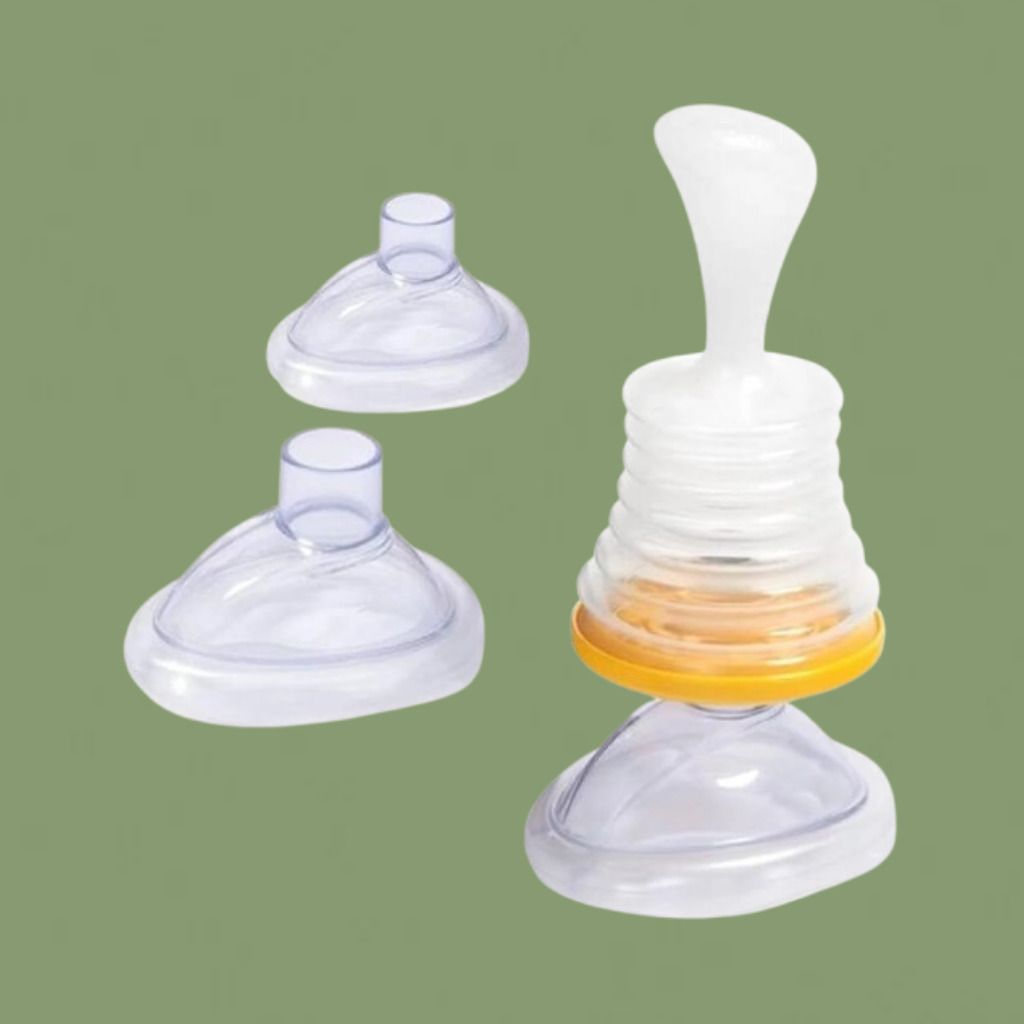 karmans Silicone Infant Feeding Spoon Bottle with Leak Resistant Lid Manual Nasal Aspirator-picture-16