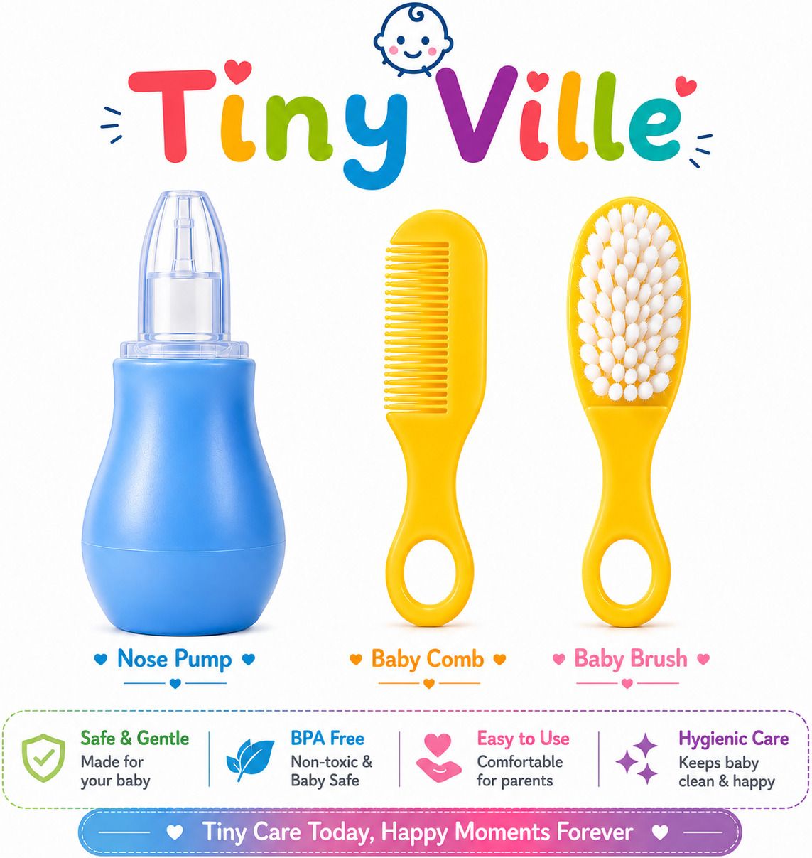 babies BST ND PREMIUM NOSE CLNSR ND COMB BRUSH ST Manual Nasal Aspirator-image-14