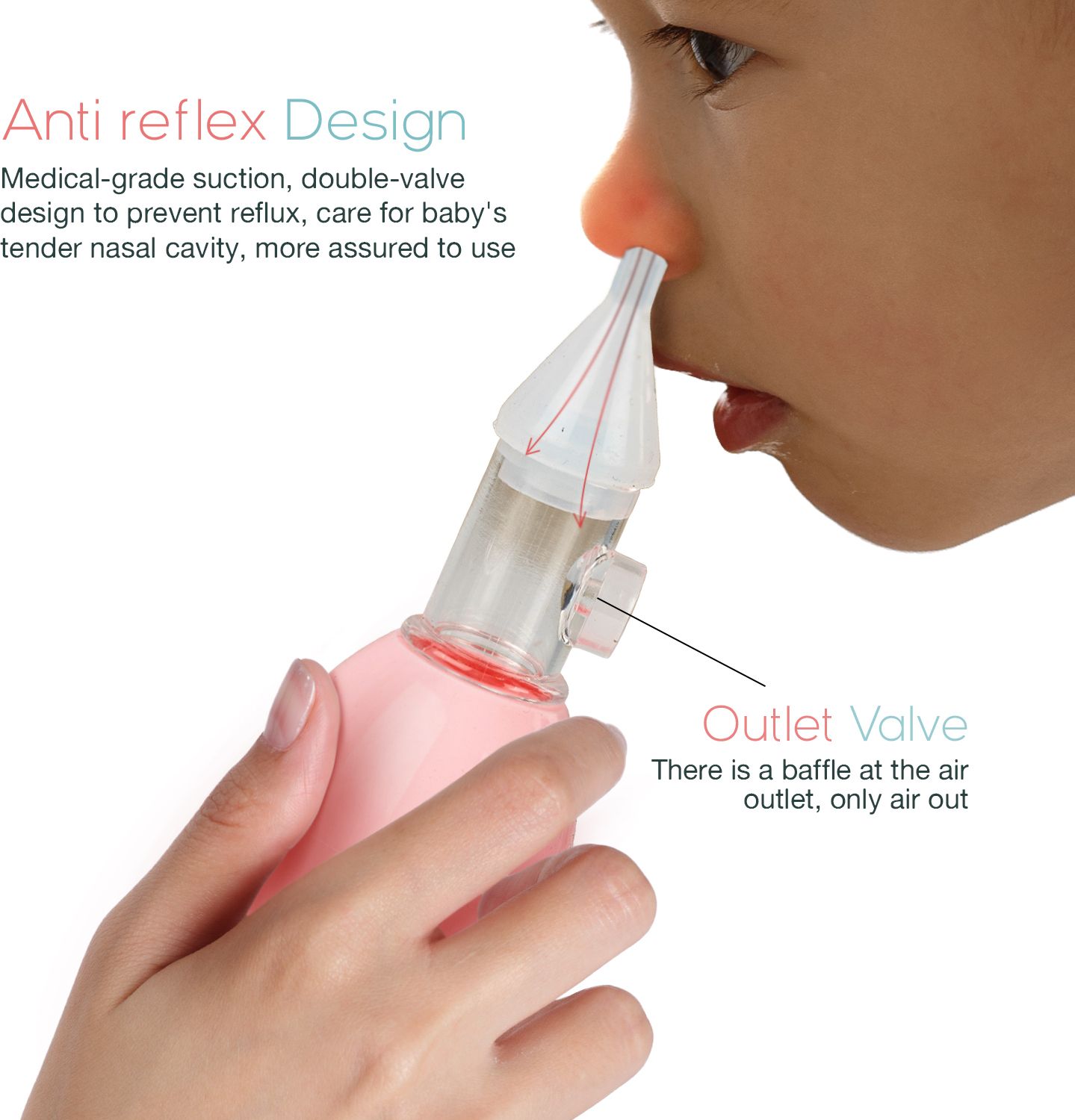 baybee Silicone Nose Cleaner Pump for Newborn 100% Safe Nasal Aspirator Bulb Syringes Manual Nasal Aspirator-picture-14