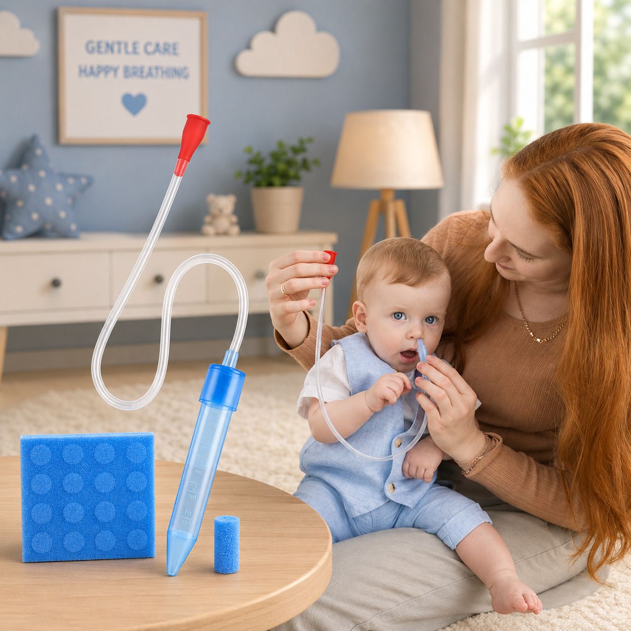 kvvtrades Nose Cleaner for Newborns and Kids Manual Nasal Aspirator-picture-38