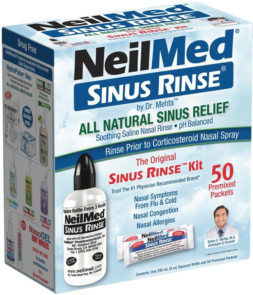 Sinus Rinse Premixed 50 Sachets Manual Nasal Aspirator-image-30