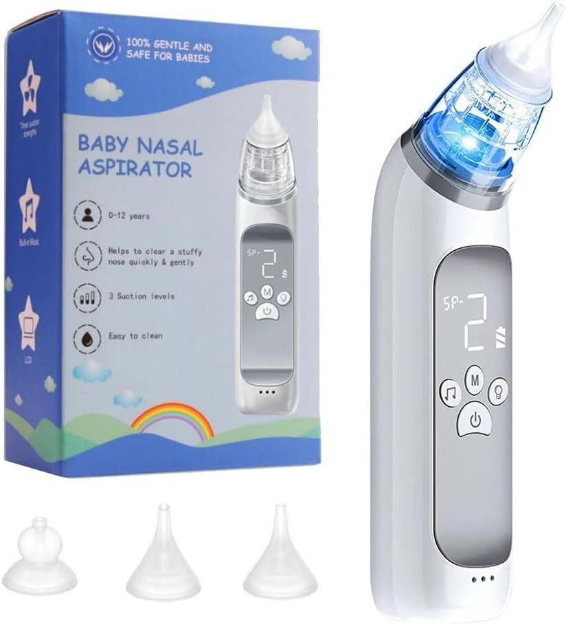 suicune Electric Baby Nasal Aspirator - 3 Levels Suction Nose Cleaner Battery Operated Nasal Aspirator-picture-19