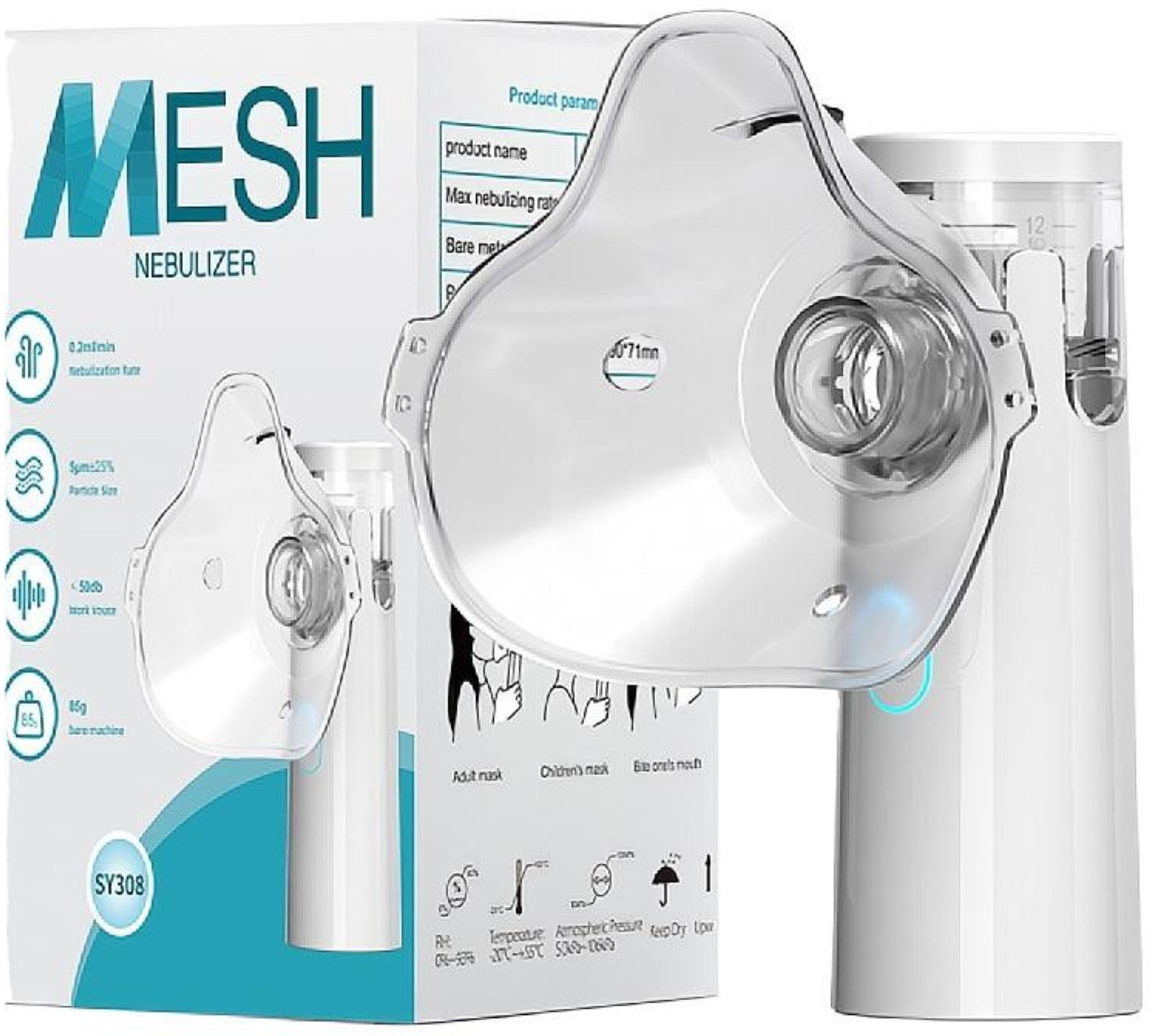 Accutrust Portable Mesh Nebulizer Machine for Adults & Kids – USB Rechargeable Nebulizer-image-48