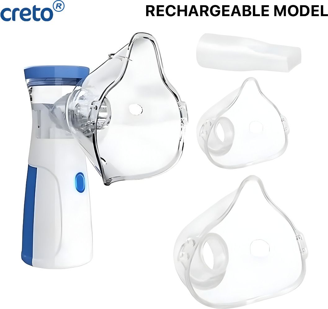 CRETO Inbuilt Battery Rechargeable Mesh Nebulizer for Adults and Kids Nebulizer-image-20