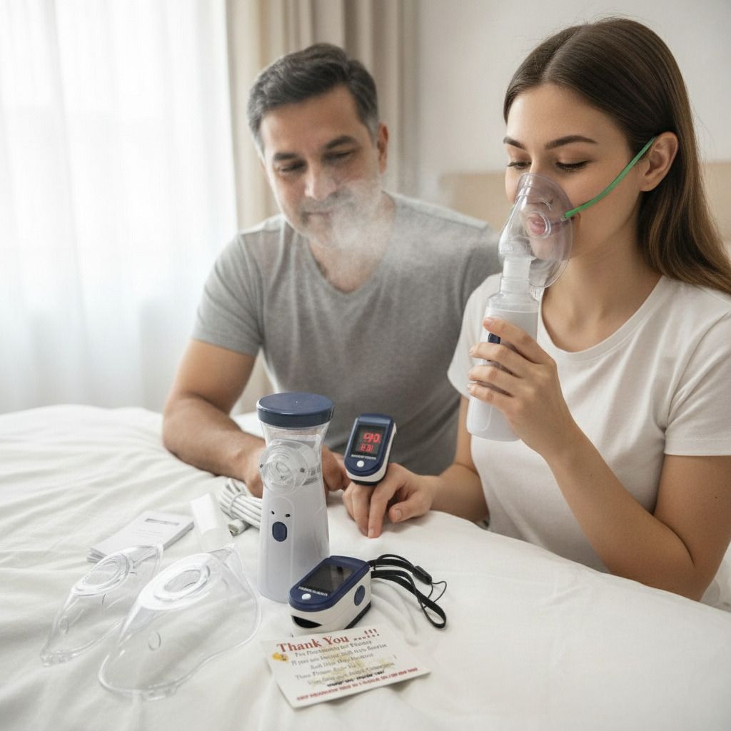Apposite Rechargeable Mesh Nebulizer Machine with pulse oximeter for Adults Kids Nebulizer-image-32