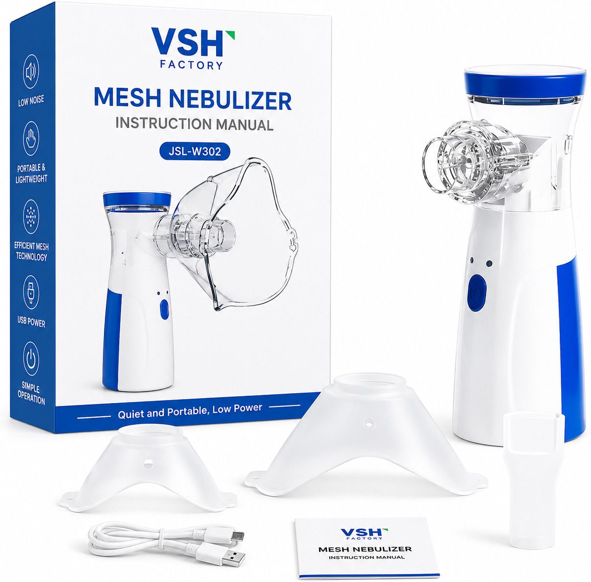 VshFactory Portable Mesh Nebulizer, Silent and Compact Nebulizer Machine for Adult and Kids Nebulizer-image-39